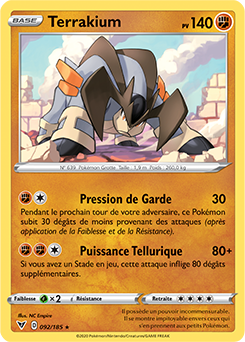 Carte Pokémon Terrakium 092/185 de la série Voltage Éclatant en vente au meilleur prix