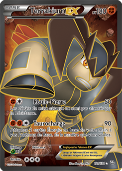 Carte Pokémon Pokémon Full Art Terrakium EX 121/124 de la série Dragons Éxaltés