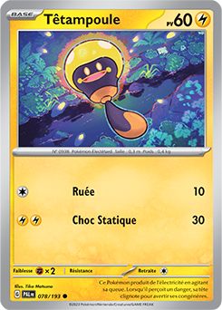Carte Pokémon Communes Têtampoule 078/193 de la série Évolutions à Paldea