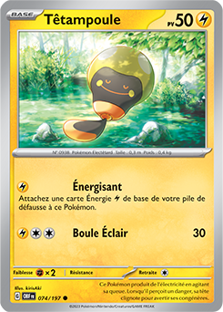 Carte Pokémon Communes Têtampoule 74/197 de la série Flammes Obsidiennes