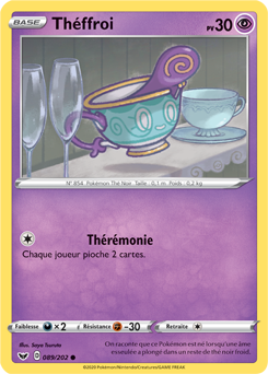 Carte Pokémon Commune Théffroi 89/202 de la série Épée et Bouclier