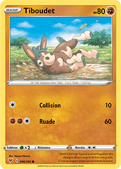 Carte Pokémon Tiboudet 096/185 de la série Voltage Éclatant en vente au meilleur prix