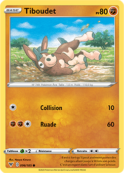 Carte Pokémon Commune Tiboudet 096/185 de la série Voltage Éclatant