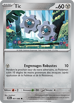 Carte Pokémon Communes Tic 61/86 de la série Foudre Noire
