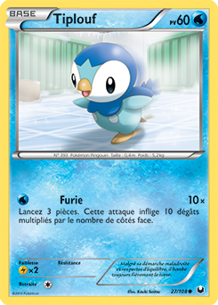 Carte Pokémon Commune Tiplouf 27/108 de la série Explorateurs Obscurs