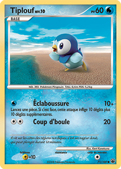 Carte Pokémon Tiplouf 71/100 de la série Aube Majestueuse en vente au meilleur prix