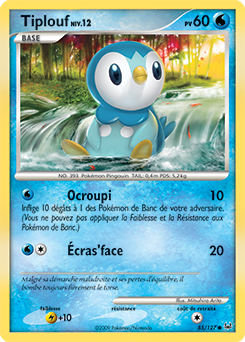 Carte Pokémon Tiplouf 85/127 de la série Platine en vente au meilleur prix