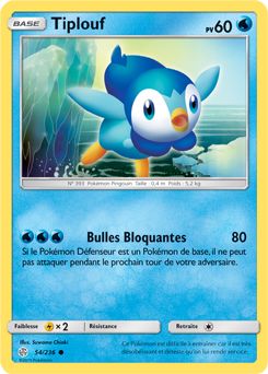 Carte Pokémon Tiplouf 54/236 de la série Éclipse Cosmique en vente au meilleur prix