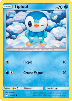 Carte Pokémon Commune Tiplouf 32/156 de la série Ultra Prisme