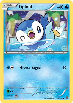 Carte Pokémon Commune Tiplouf 36/162 de la série Impulsion Turbo