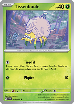 Carte Pokémon Tissenboule 016/198 de la série Écarlate et Violet en vente au meilleur prix