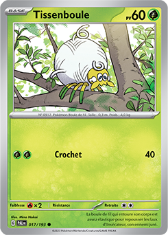 Carte Pokémon Communes Tissenboule 017/193 de la série Évolutions à Paldea