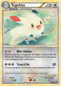 Carte Pokémon Holographique Rare Togekiss 9/90 de la série Indomptable