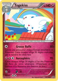 Carte Pokémon Togekiss 45/108 de la série Ciel Rugissant en vente au meilleur prix