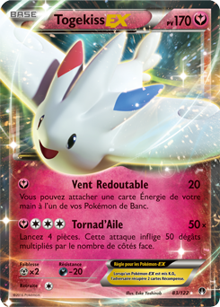 Carte Pokémon Togekiss EX 83/122 de la série Rupture Turbo en vente au meilleur prix