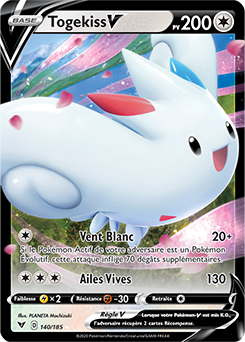 Carte Pokémon Togekiss V 140/185 de la série Voltage Éclatant en vente au meilleur prix