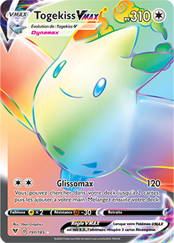 Carte Pokémon Togekiss VMAX 191/185 de la série Voltage Éclatant en vente au meilleur prix