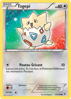 Carte Pokémon Commune Togepi 110/149 de la série Frantières Franchies