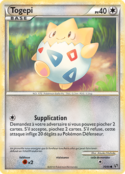 Carte Pokémon Togepi 70/90 de la série Indomptable en vente au meilleur prix