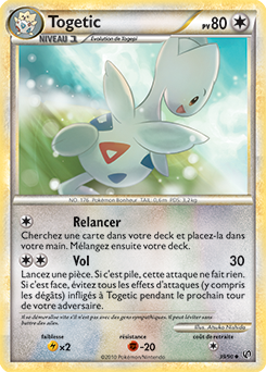 Carte Pokémon Peu commune Togetic 39/90 de la série Indomptable