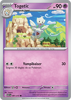 Carte Pokémon Togetic 81/217 de la série Héros Transcendants en vente au meilleur prix