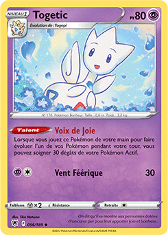 Carte Pokémon Togetic 056/189 de la série Astres Radieux en vente au meilleur prix