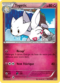 Carte Pokémon Togetic 44/108 de la série Ciel Rugissant en vente au meilleur prix