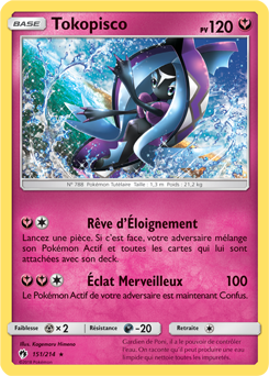 Carte Pokémon Holographique Rare Tokopisco 151/214 de la série Tonnerre Perdu