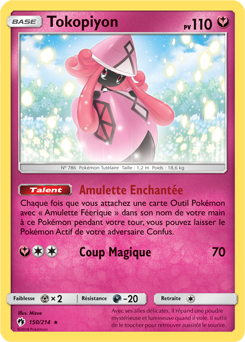 Carte Pokémon Holographique Rare Tokopiyon 150/214 de la série Tonnerre Perdu