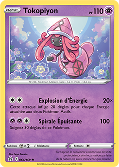 Carte Pokémon Tokopiyon 064/159 de la série Zénith Suprême en vente au meilleur prix