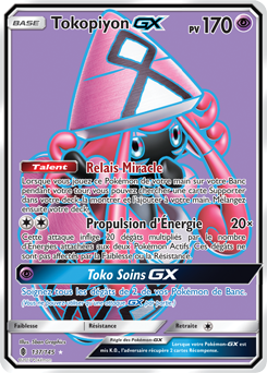 Carte Pokémon Pokémon Full Art Tokopiyon GX 137/145 de la série Gardiens Ascendants