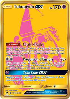 Carte Pokémon Pokémon Gx Gold Tokopiyon GX SV94/SV94 de la série Destinées Occultes