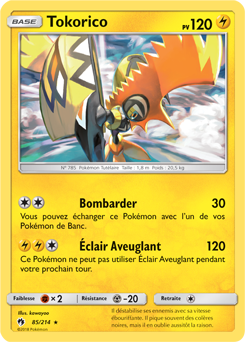 Carte Pokémon Tokorico 85/214 de la série Tonnerre Perdu en vente au meilleur prix