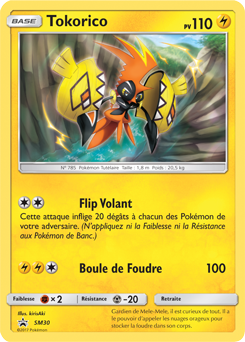 Carte Pokémon Promo Tokorico SM30 de la série Promos Soleil et Lune