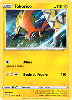 Carte Pokémon Tokorico 61/189 de la série Ténèbres Embrasées en vente au meilleur prix