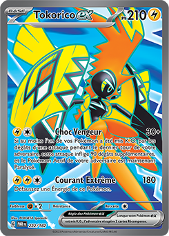 Carte Pokémon Tokorico ex 222/182 de la série Faille Paradoxe en vente au meilleur prix