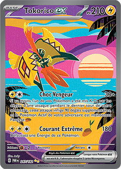 Carte Pokémon Illustration spéciale rare Tokorico ex 247/182 de la série Faille Paradoxe