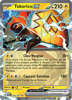 Carte Pokémon Double rare Tokorico ex 68/182 de la série Faille Paradoxe