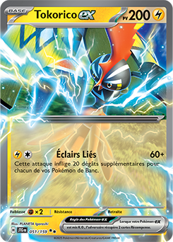 Carte Pokémon Double rare Tokorico ex 51/159 de la série Aventures Ensemble