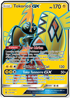 Carte Pokémon Pokémon Full Art Tokorico GX 135/145 de la série Gardiens Ascendants
