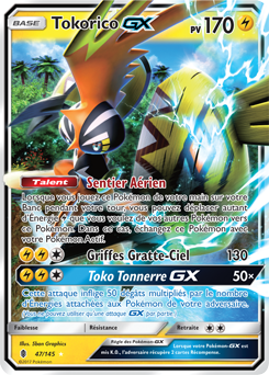 Carte Pokémon Tokorico GX 47/145 de la série Gardiens Ascendants en vente au meilleur prix
