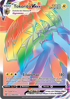 Carte Pokémon Tokorico VMAX 166/163 de la série Styles de Combat en vente au meilleur prix