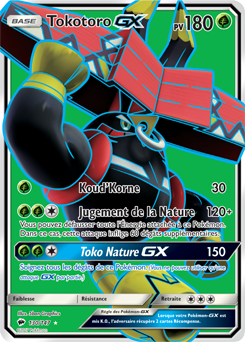 Carte Pokémon Pokémon Full Art Tokotoro GX 130/147 de la série Ombres Ardentes