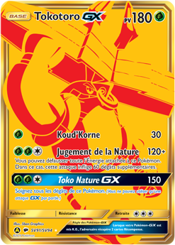 Carte Pokémon Pokémon Gx Gold Tokotoro GX SV91/SV94 de la série Destinées Occultes