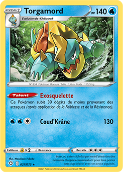 Carte Pokémon Torgamord 027/072 de la série Destinées Radieuses en vente au meilleur prix