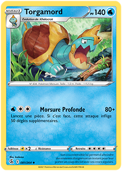 Carte Pokémon Torgamord 81/264 de la série Poing de Fusion en vente au meilleur prix