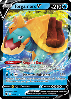 Carte Pokémon Torgamord V 014/073 de la série La Voie du Maître en vente au meilleur prix