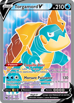 Carte Pokémon Torgamord V 069/073 de la série La Voie du Maître en vente au meilleur prix