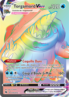 Carte Pokémon Torgamord VMAX 075/073 de la série La Voie du Maître en vente au meilleur prix