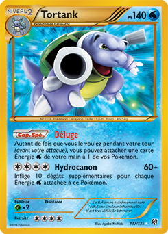 Carte Pokémon Tortank 137/135 de la série Tempête Plasma en vente au meilleur prix